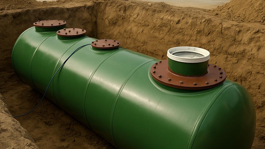 Tanque de almacenamiento para gasolineras , subterráneo .